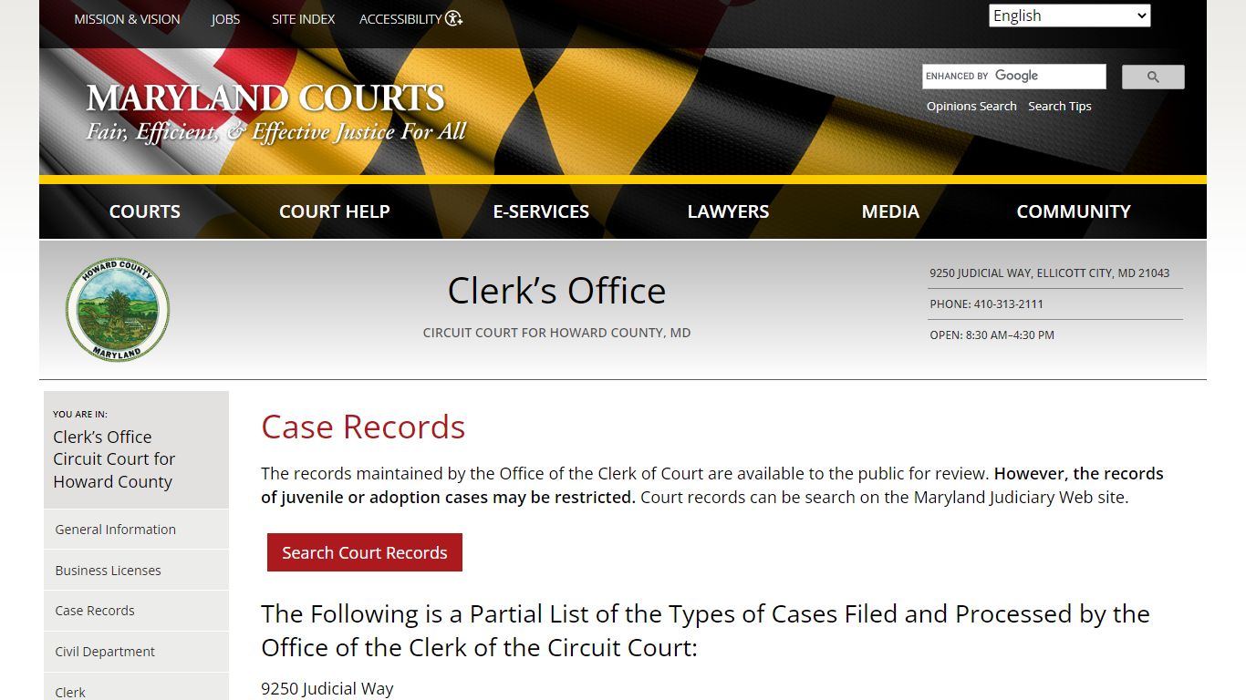 Case Records | Maryland Courts